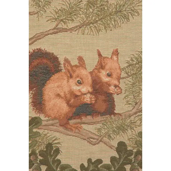 Squirrels Cushion - 19 in. x 19 in. Cotton by Charlotte Home Furnishings | Close Up 2