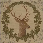 ABC Stag Cushion - 19 in. x 19 in. Cotton by Charlotte Home Furnishings | Close Up 1