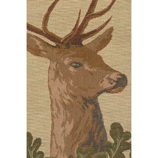 ABC Stag Cushion - 19 in. x 19 in. Cotton by Charlotte Home Furnishings | Close Up 2