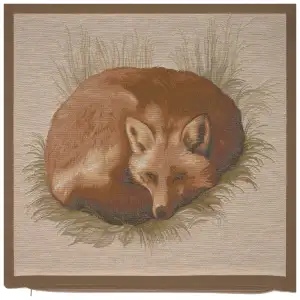 Fox Tapestry Cushion Cover - 19 in. x 19 in. Cotton by Charlotte Home Furnishings Inc
