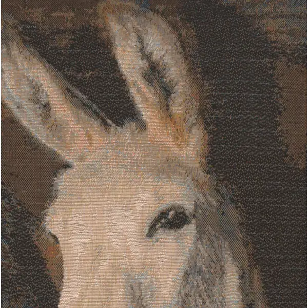 Donkeys Cushion - 19 in. x 19 in. Cotton by Charlotte Home Furnishings | Close Up 3