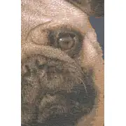 Pugs Face Blue Cushion | Close Up 2