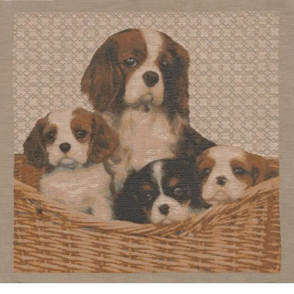 Cavalier King Charles Family Cushion | Close Up 1