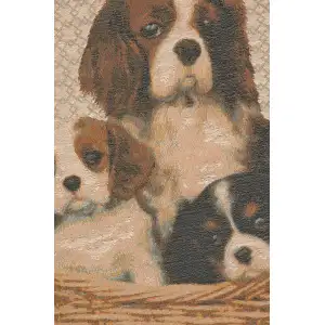 Cavalier King Charles Family Tapestry Cushion Cover - 19 in. x 19 in. Cotton by Charlotte Home Furnishings Inc