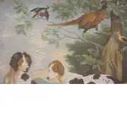 Hunting Dogs French Couch Cushion | Close Up 2