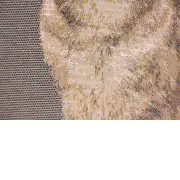 Tabby Cat Sitting Dark Grey French Couch Cushion | Close Up 3