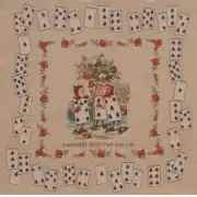 The Gardeners Alice In Wonderland French Couch Cushion | Close Up 1