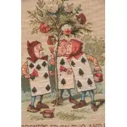 C Charlotte Home Furnishings Inc The Gardeners Alice in Wonderland French Tapestry Cushion - 19 in. x 19 in. Cotton by John Tenniel | Close Up 2
