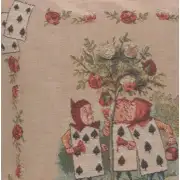 C Charlotte Home Furnishings Inc The Gardeners Alice in Wonderland French Tapestry Cushion - 19 in. x 19 in. Cotton by John Tenniel | Close Up 3