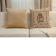 C Charlotte Home Furnishings Inc The Gardeners Alice in Wonderland French Tapestry Cushion - 19 in. x 19 in. Cotton by John Tenniel | Close Up 5