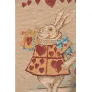 Heart Rabbit Alice In Wonderland Cushion - 19 in. x 19 in. Cotton by John Tenniel | Close Up 2