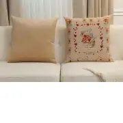 Heart Rabbit Alice In Wonderland French Couch Cushion | Close Up 5