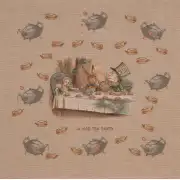 The Tea Party Alice In Wonderland French Couch Cushion | Close Up 1