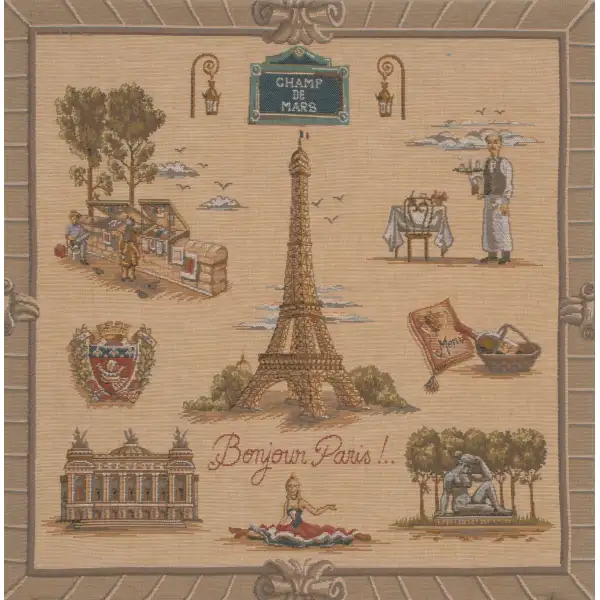 Paris Tour Eiffel Cushion | Close Up 1