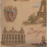 Paris Tour Eiffel French Couch Cushion | Close Up 3