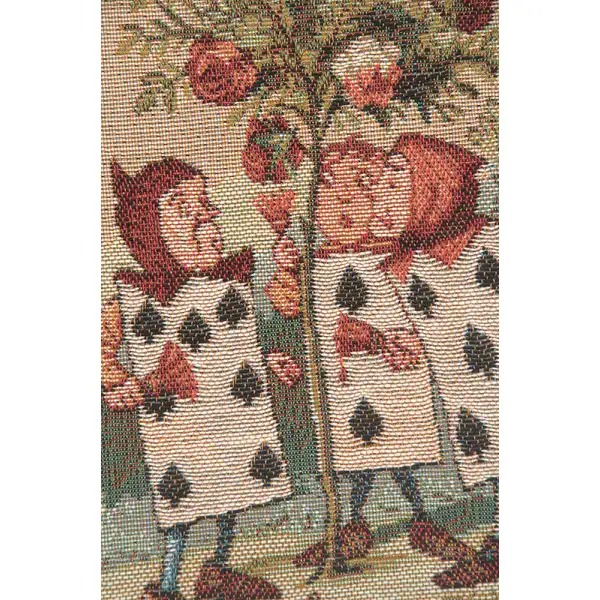 C Charlotte Home Furnishings Inc The Garden Alice in Wonderland French Tapestry Cushion - 14 in. x 14 in. Cotton by John Tenniel | Close Up 2