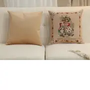 C Charlotte Home Furnishings Inc The Garden Alice in Wonderland French Tapestry Cushion - 14 in. x 14 in. Cotton by John Tenniel | Close Up 5