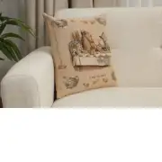 The Tea Party Alice In Wonderland I French Couch Cushion | Close Up 1