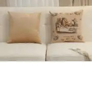 The Tea Party Alice In Wonderland I French Couch Cushion | Close Up 5