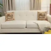 The Tea Party Alice In Wonderland I French Couch Cushion | Close Up 5