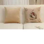 The Late Rabbit Alice In Wonderland I French Couch Cushion | Close Up 5