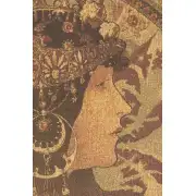 Muchas Donna Orechini Belgian Tapestry - 38 in. x 54 in. SoftCottonChenille by Alphonse Mucha | Close Up 1