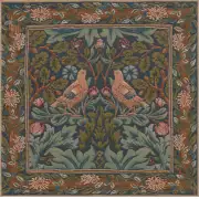 C Charlotte Home Furnishings Inc Brother Bird French Tapestry Cushion - 14 in. x 14 in. Cotton by William Morris | Close Up 1