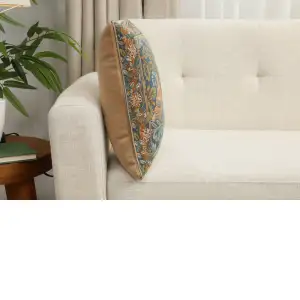 C Charlotte Home Furnishings Inc Brother Bird French Tapestry Cushion - 14 in. x 14 in. Cotton by William Morris