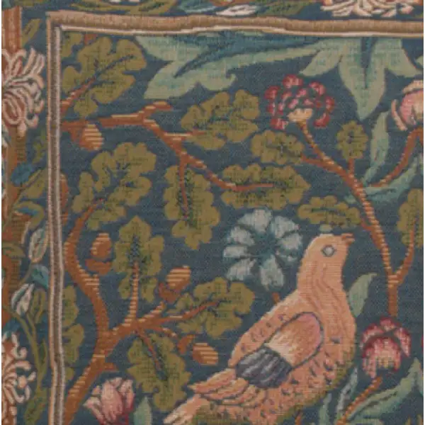 C Charlotte Home Furnishings Inc Brother Bird French Tapestry Cushion - 14 in. x 14 in. Cotton by William Morris | Close Up 3