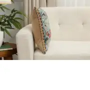 Rabbit as William Morris Left Small French Couch Cushion | Close Up 2