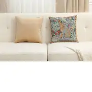 Rabbit as William Morris Left Small French Couch Cushion | Close Up 5