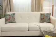 Rabbit as William Morris Left Small French Couch Cushion | Close Up 5