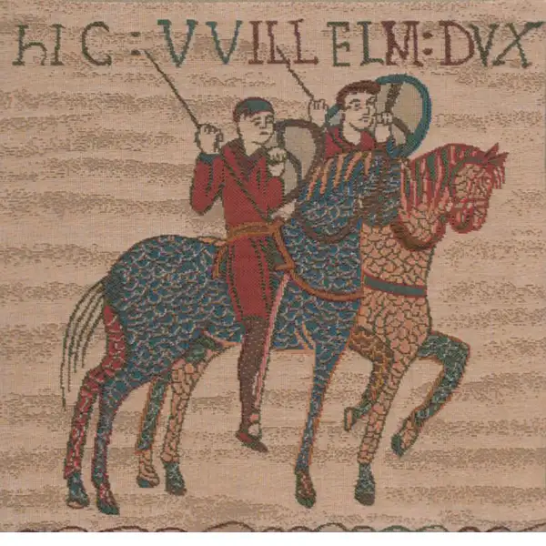 Bayeux Horseriders Cushion | Close Up 1