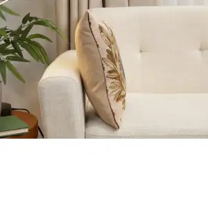 Empire Lys Flower Tapestry Cushion Cover - 14 in. x 14 in. Cotton by Charlotte Home Furnishings Inc
