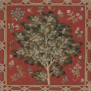 Medieval Oak Tapestry Cushion Cover - 14 in. x 14 in. Cotton by Charlotte Home Furnishings Inc
