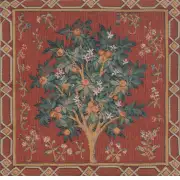 Orange Tree Small Cushion - 14 in. x 14 in. Cotton by Charlotte Home Furnishings | Close Up 1