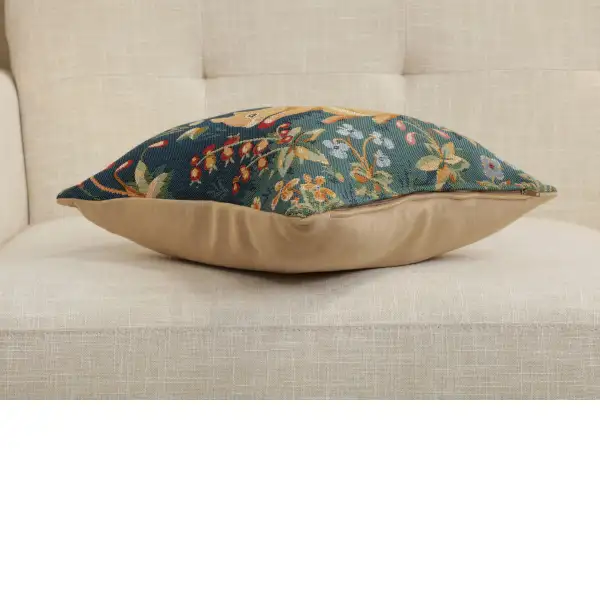 Medieval Squirrel Tapestry Cushion Cover - 14 in. x 14 in. Cotton by Charlotte Home Furnishings Inc | Close Up 3