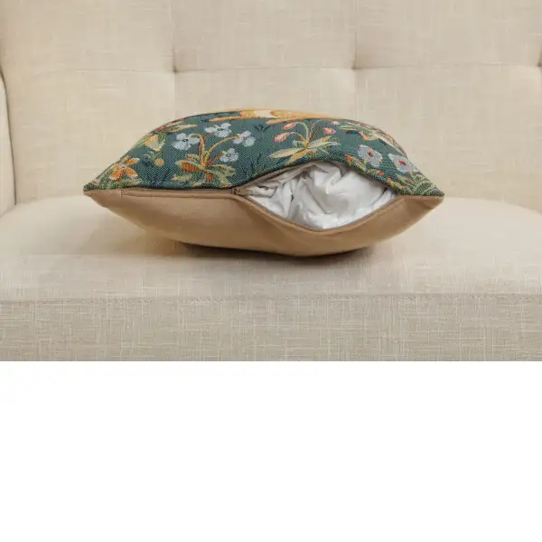 Medieval Squirrel Tapestry Cushion Cover - 14 in. x 14 in. Cotton by Charlotte Home Furnishings Inc | Close Up 4