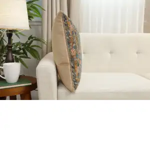 C Charlotte Home Furnishings Inc Brother Bird I French Tapestry Cushion - 19 in. x 19 in. Cotton by William Morris