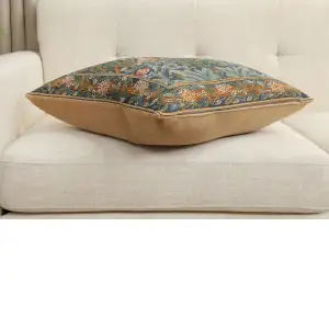 C Charlotte Home Furnishings Inc Brother Bird I French Tapestry Cushion - 19 in. x 19 in. Cotton by William Morris