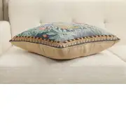 Rabbit As William Morris Right Large French Couch Cushion | Close Up 3