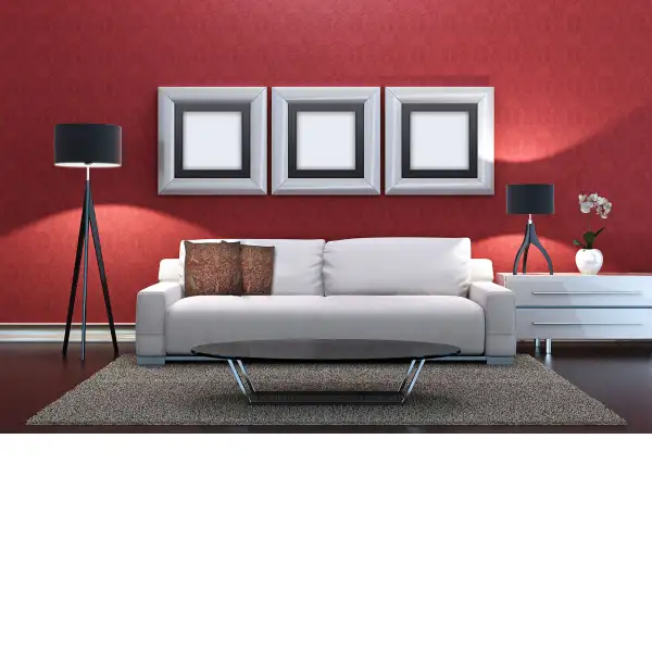 Tree In Red 1 French Couch Cushion | Life Style 1