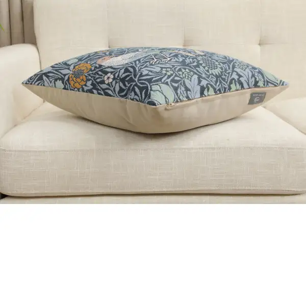 Bird Couple Tapestry Cushion Cover - 19 in. x 19 in. Cotton by William Morris | Close Up 3