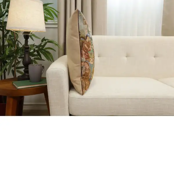 Wine Making III French Couch Cushion | Close Up 3