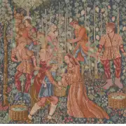 Wine Making French Couch Cushion | Close Up 1