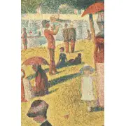 Seurat Sunday Afternoon Belgian Tapestry Wall Hanging - 39 in. x 27 in. cotton by Georges-Pierre Seurat | Close Up 2