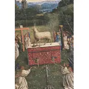 Adoration Of The Mystic Lamb Belgian Tapestry Wall Hanging - 57 in. x 32 in. cotton by Jan and Hubert van Eyck | Close Up 1