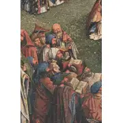 Adoration Of The Mystic Lamb Belgian Tapestry Wall Hanging - 57 in. x 32 in. cotton by Jan and Hubert van Eyck | Close Up 2