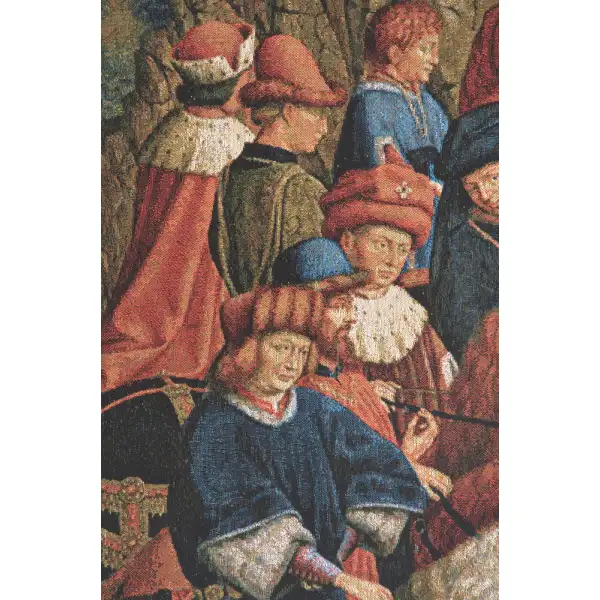 Just Judges I Belgian Tapestry Wall Hanging - 24 in. x 57 in. cotton by Jan and Hubert van Eyck | Close Up 1