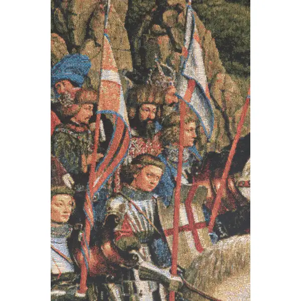 Knights Of Christ Belgian Tapestry Wall Hanging | Close Up 1